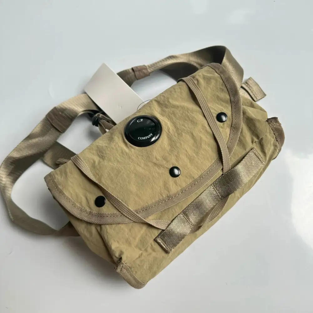 Minimalist Grey Nylon Everyday Crossbody Bag