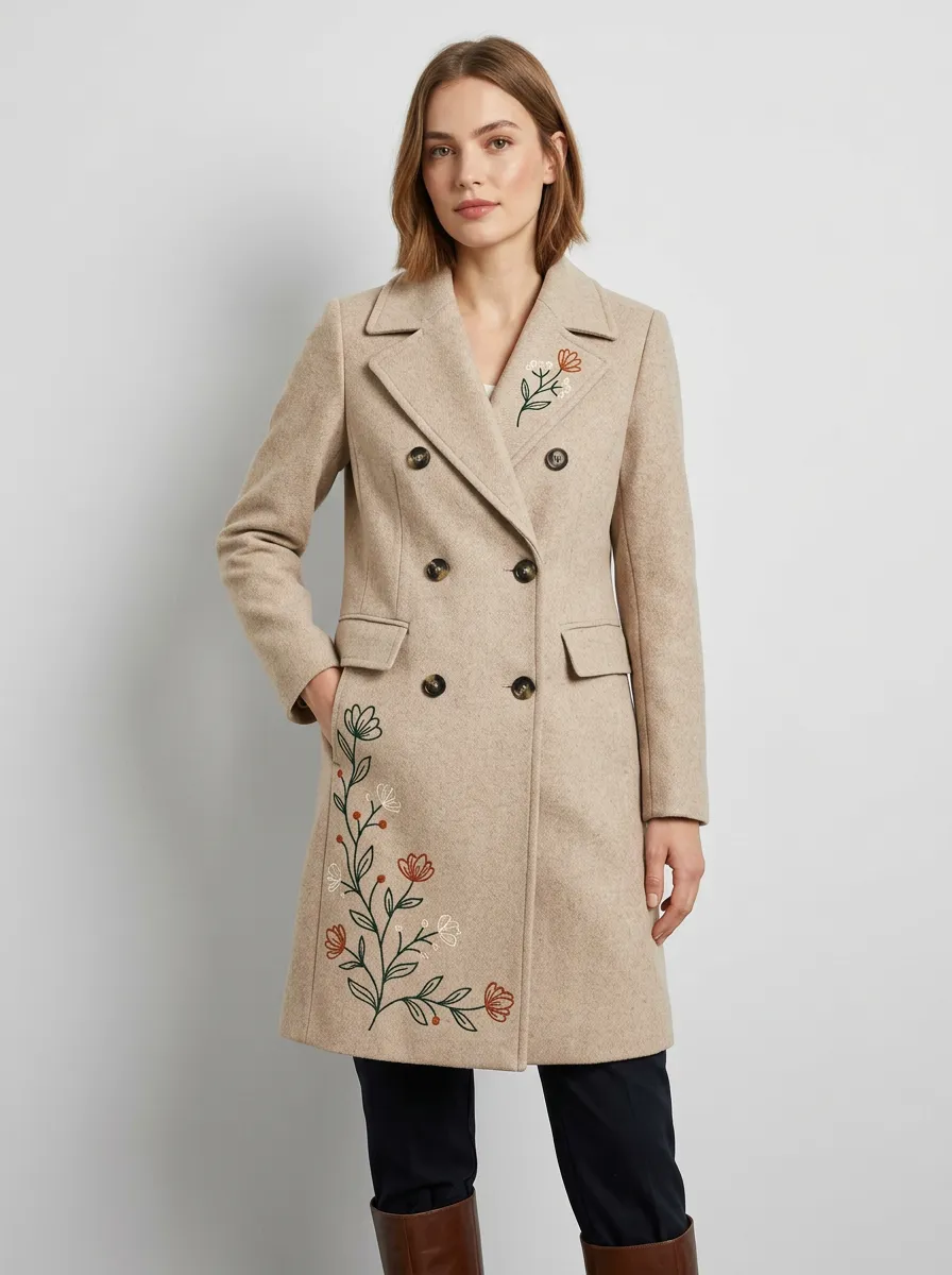 Women's Willow Floral Embroidered Coat