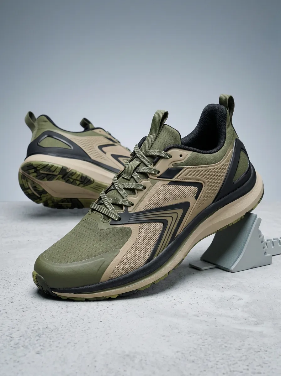 Men's Tempo Tactical Outdoor Mesh Printed Sneakers