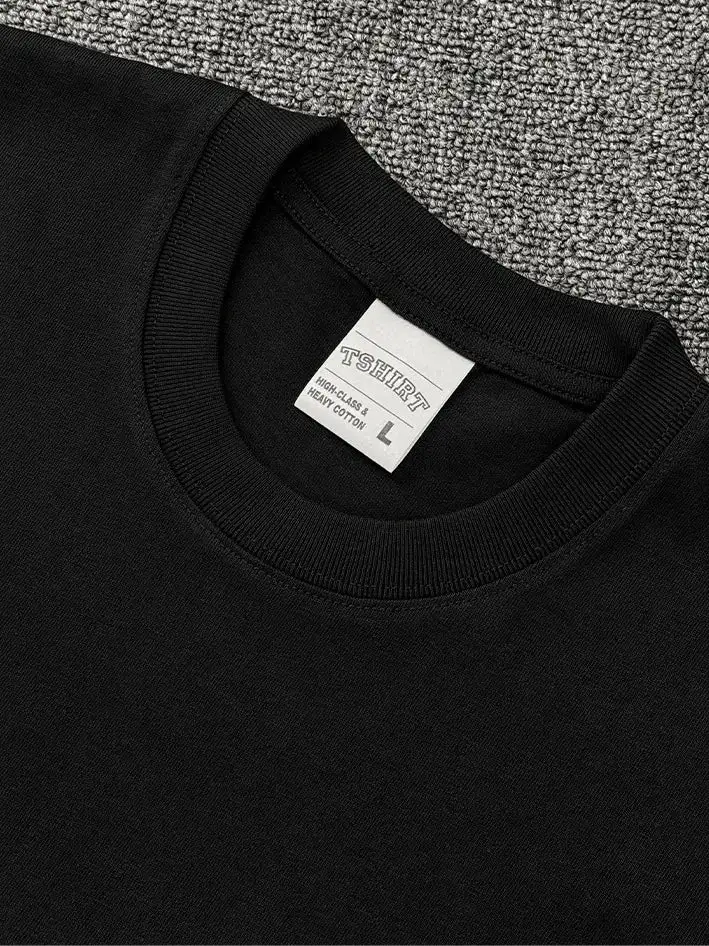 Woven Crew Neck Short Sleeve Tee