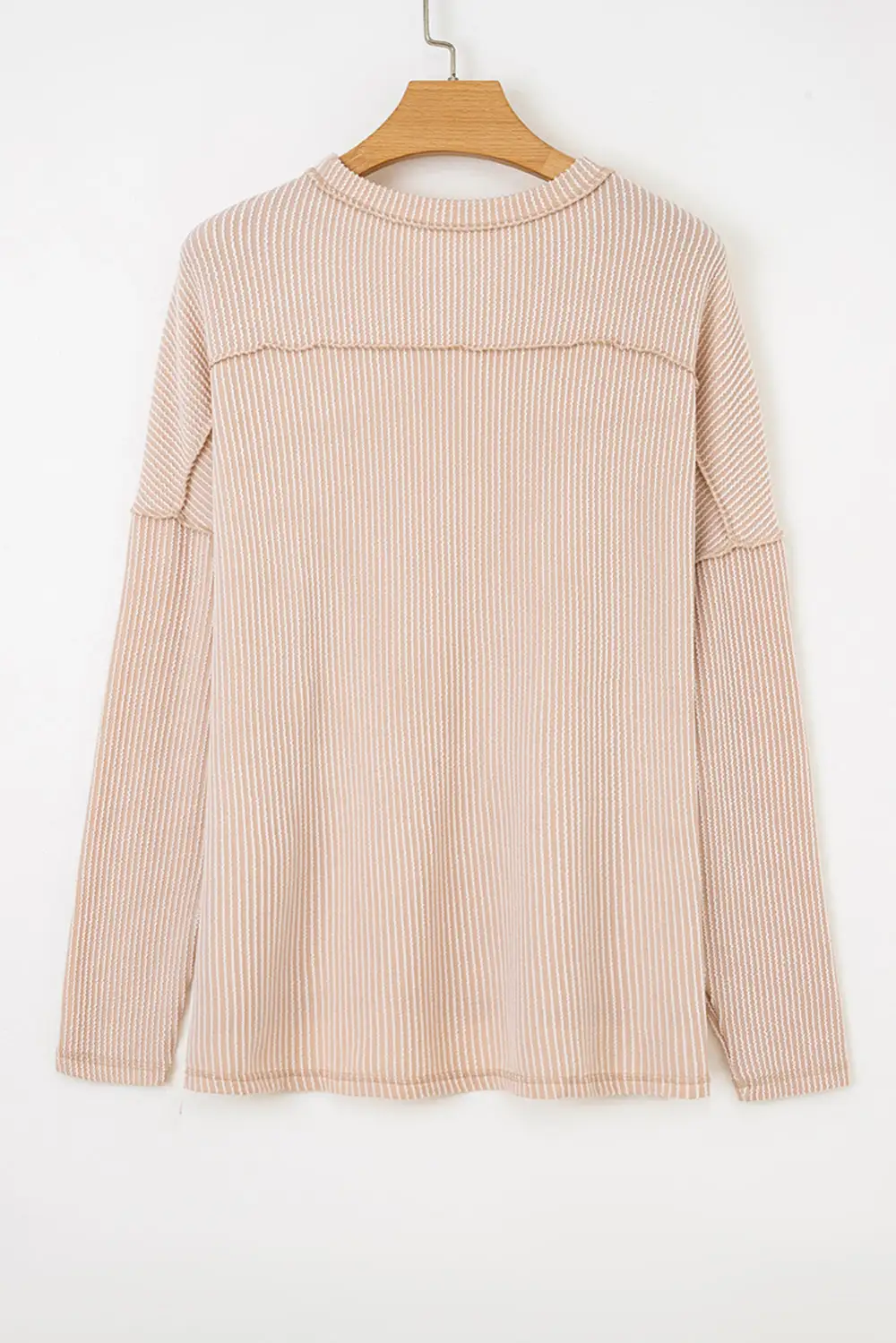 Women's Ribbed Long Sleeve Loose Fit Top