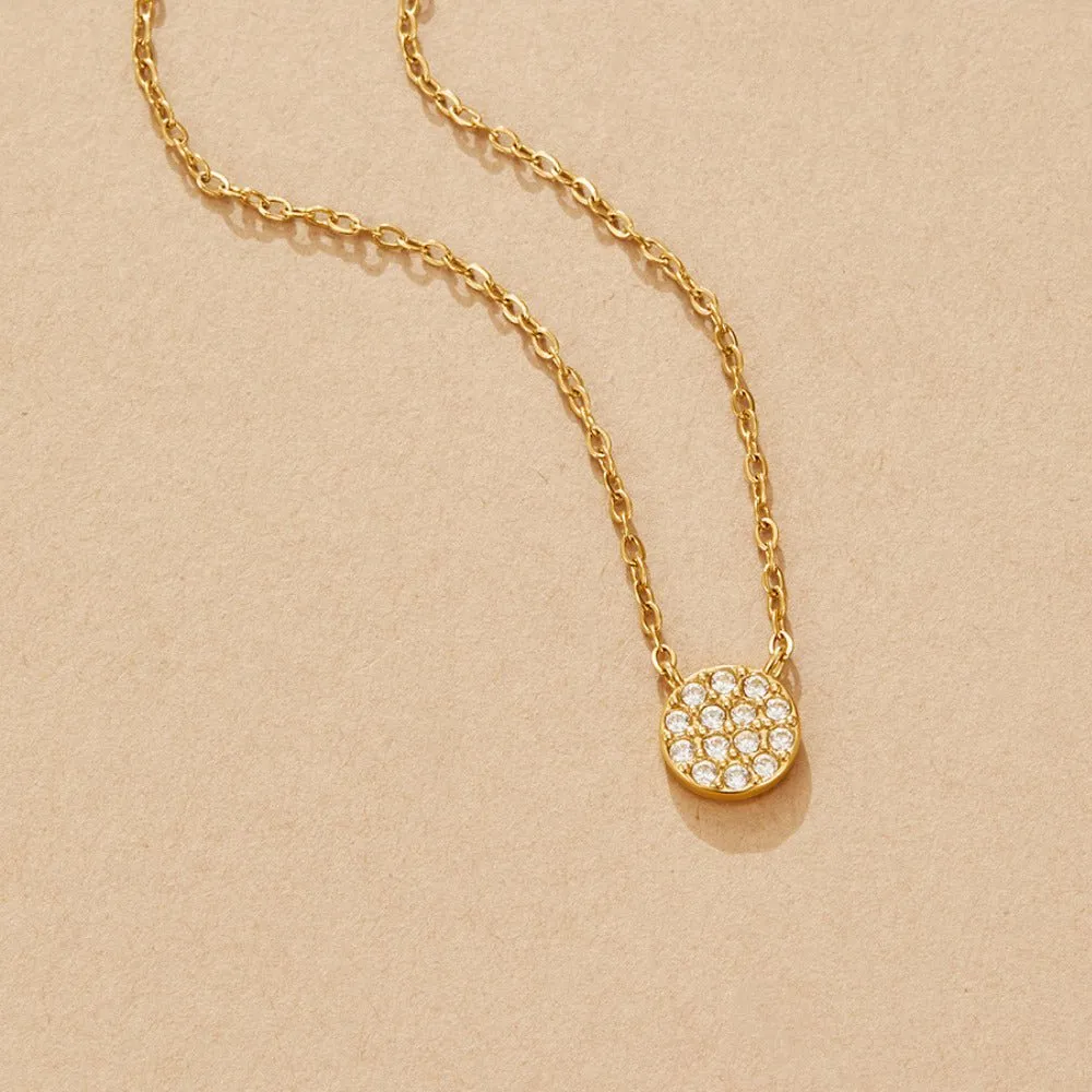 Crystal Disc Necklace