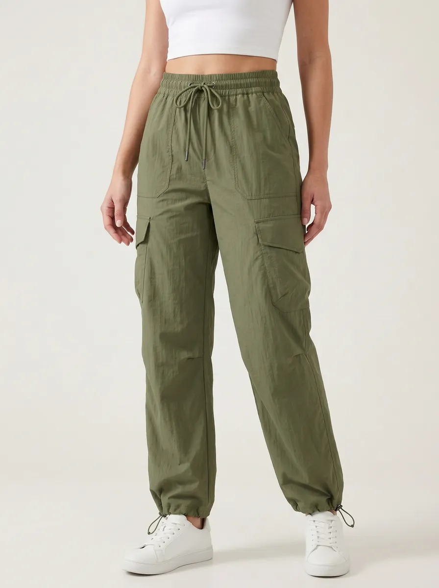 Drawstring Pocket Breathable Breathable Cargo Pants