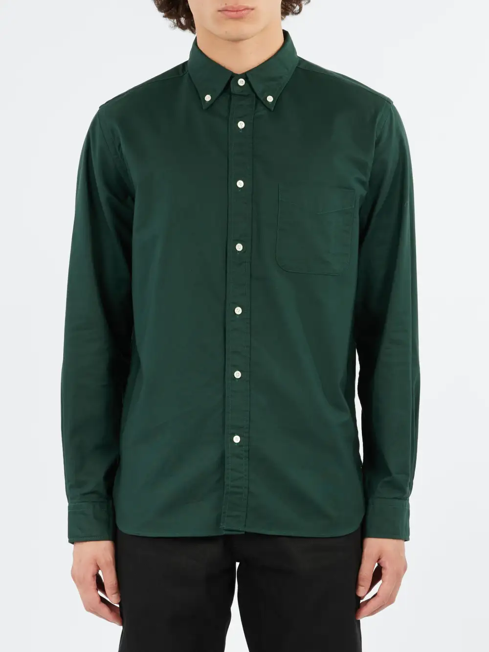Men's Button Down Collar Box Pleat Shirt