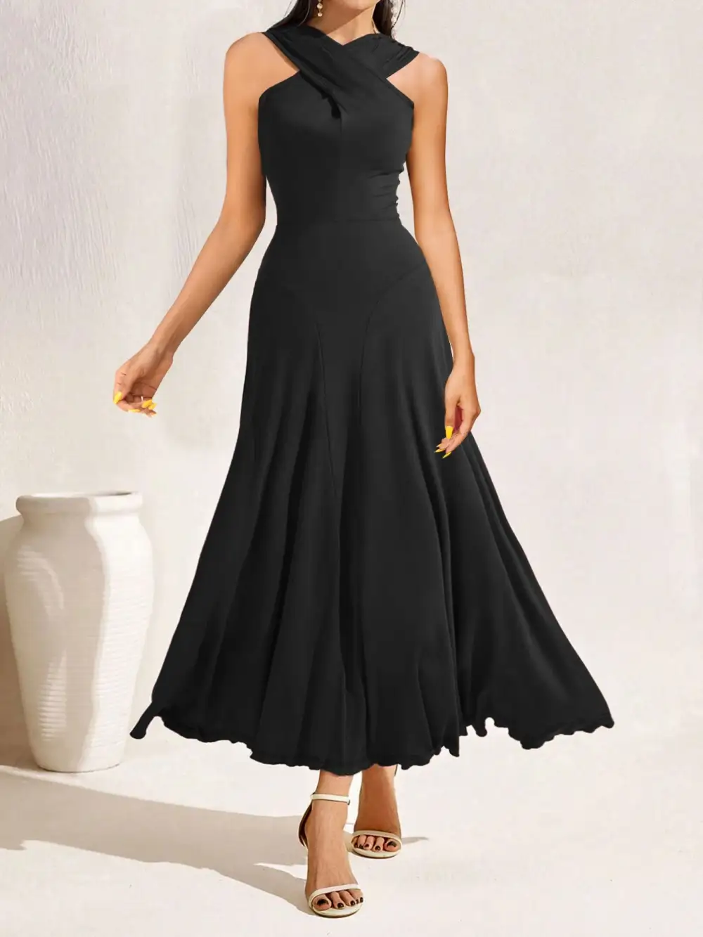 Crisscross Midi Dress