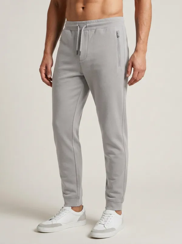Men's Zipper-Pocket Fitness Athletic Jogger Pants