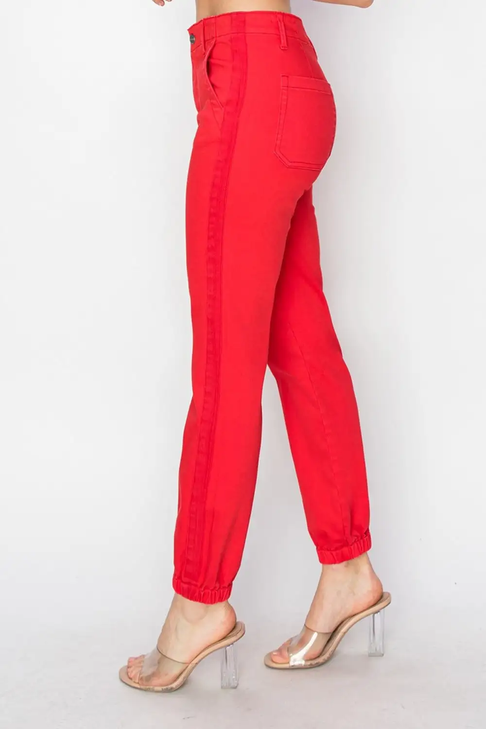 High Waisted Jogger Denim Jeans