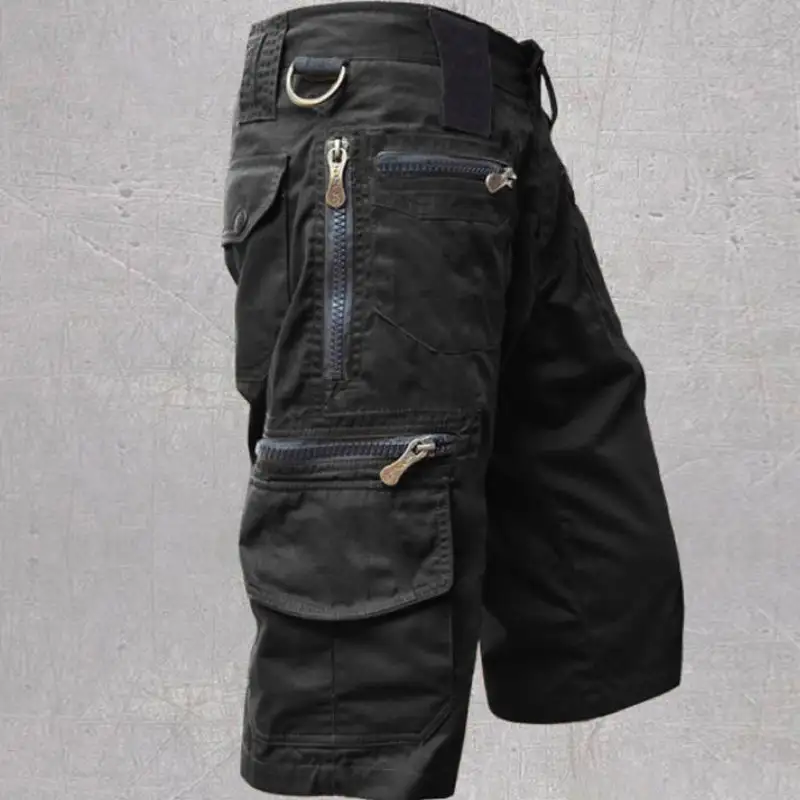 Men's Urban Easy Fit Utility Cargo Shorts for Daily Wear