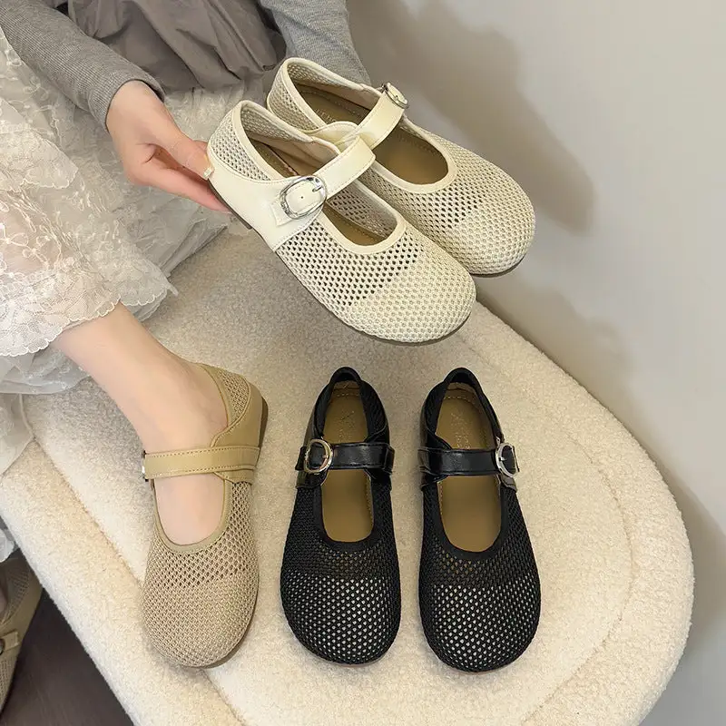 Buckle Strap Flat Sandals