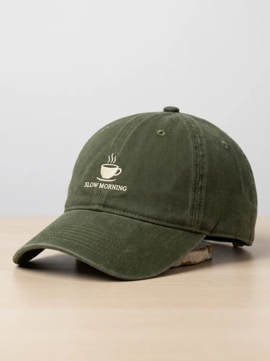 Classic Coffee-Lover Slow-Morning Embroidered Unisex Baseball Cap