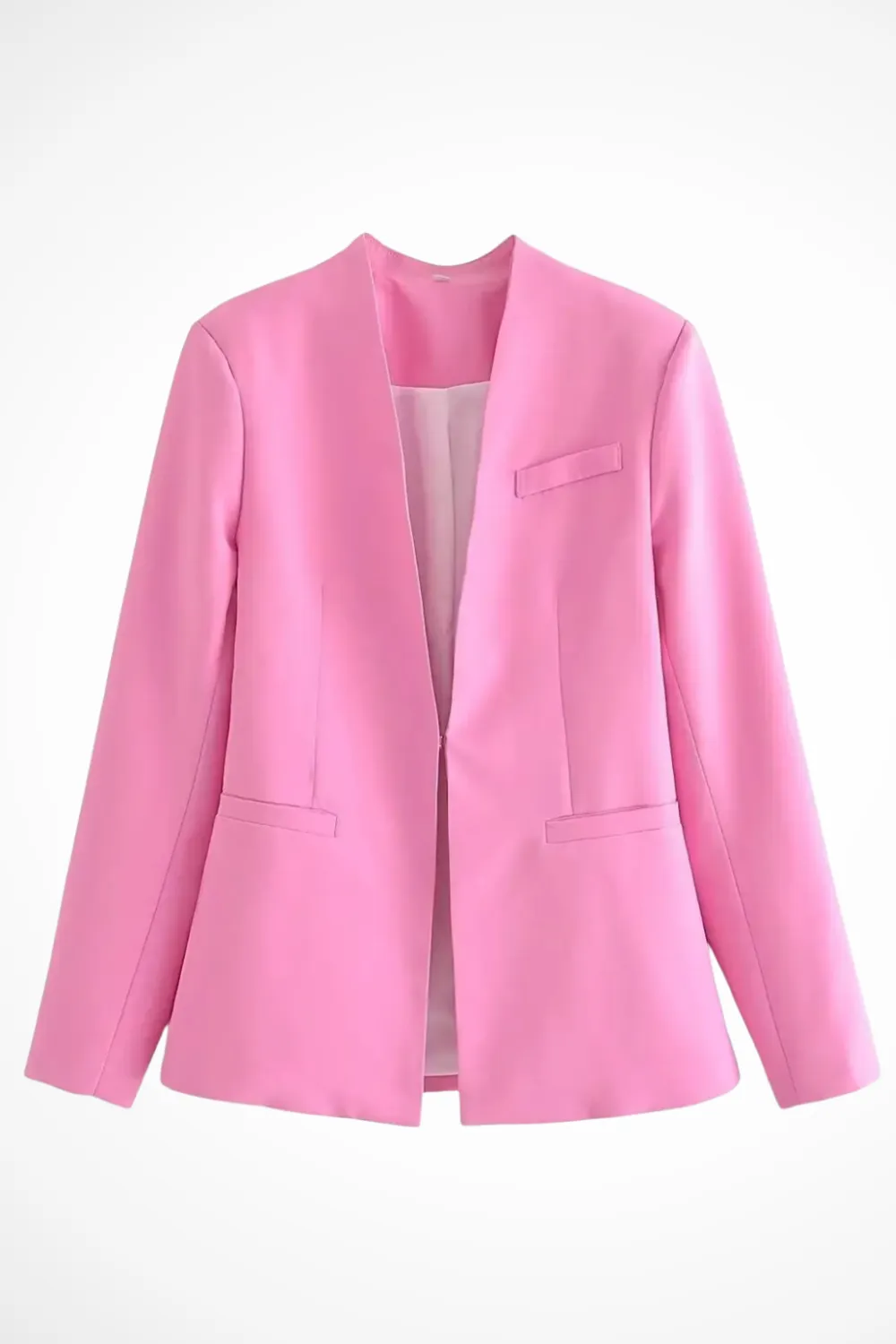  Tailored Blazer Wide Leg Pants Suit Set