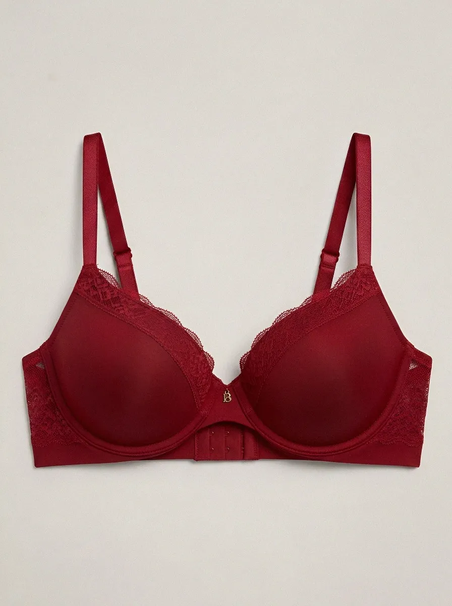 Women's Underwire Seamless Lace-Trim Bra