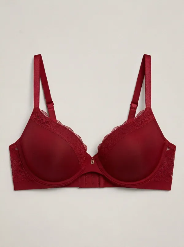 Women's Underwire Seamless Lace-Trim Bra