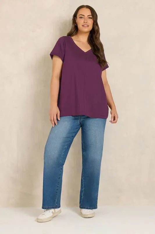 Berry Red Cotton T-Shirt