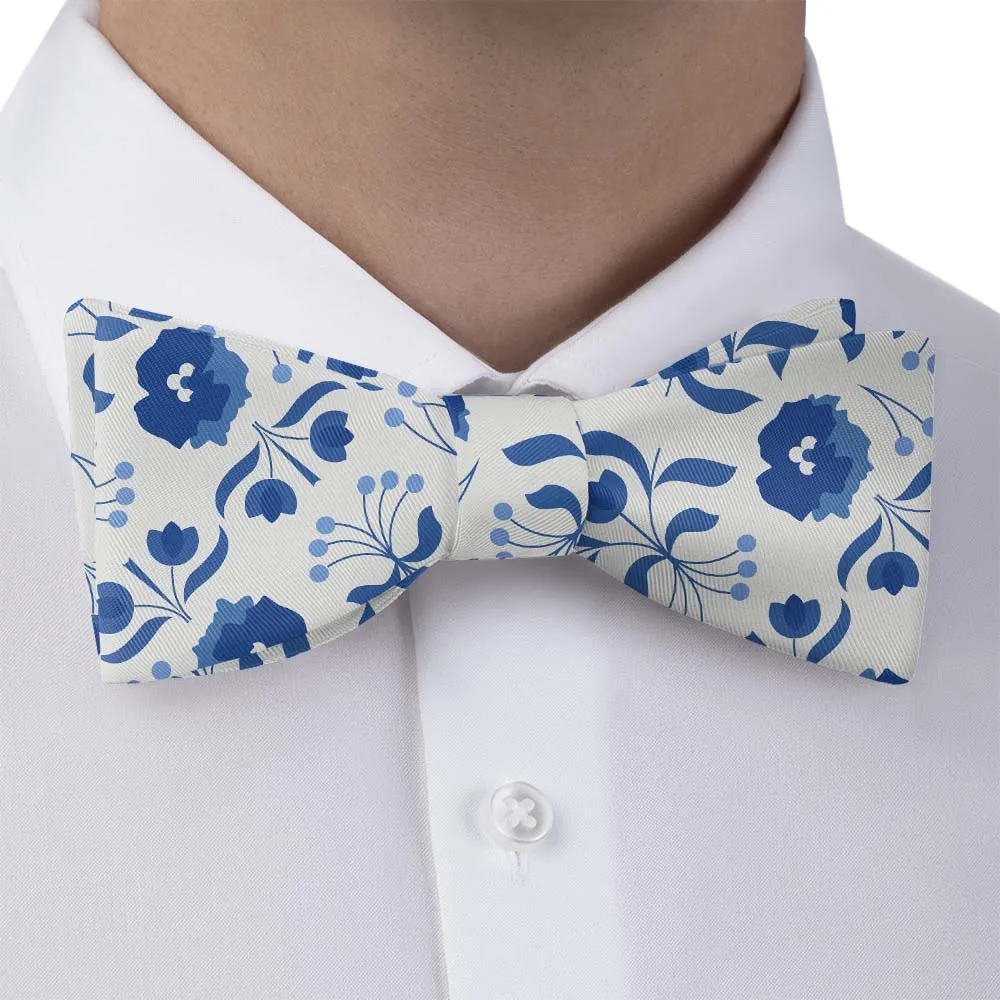 Poppy Floral Motif Bow Tie