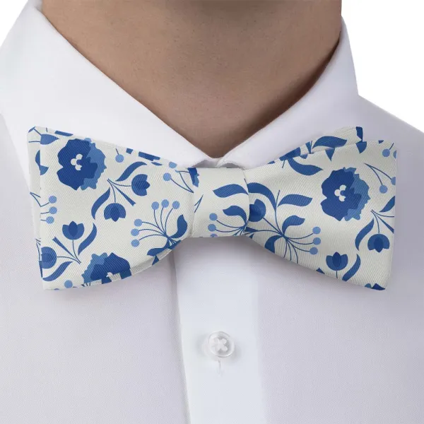 Poppy Floral Motif Bow Tie