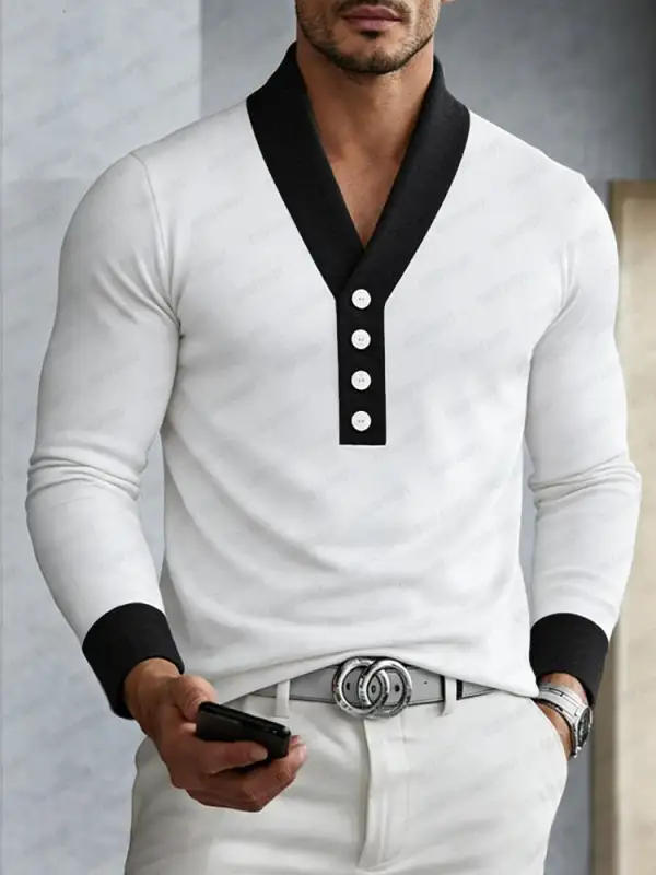 Casual Versatile Contrast Color Undershirt