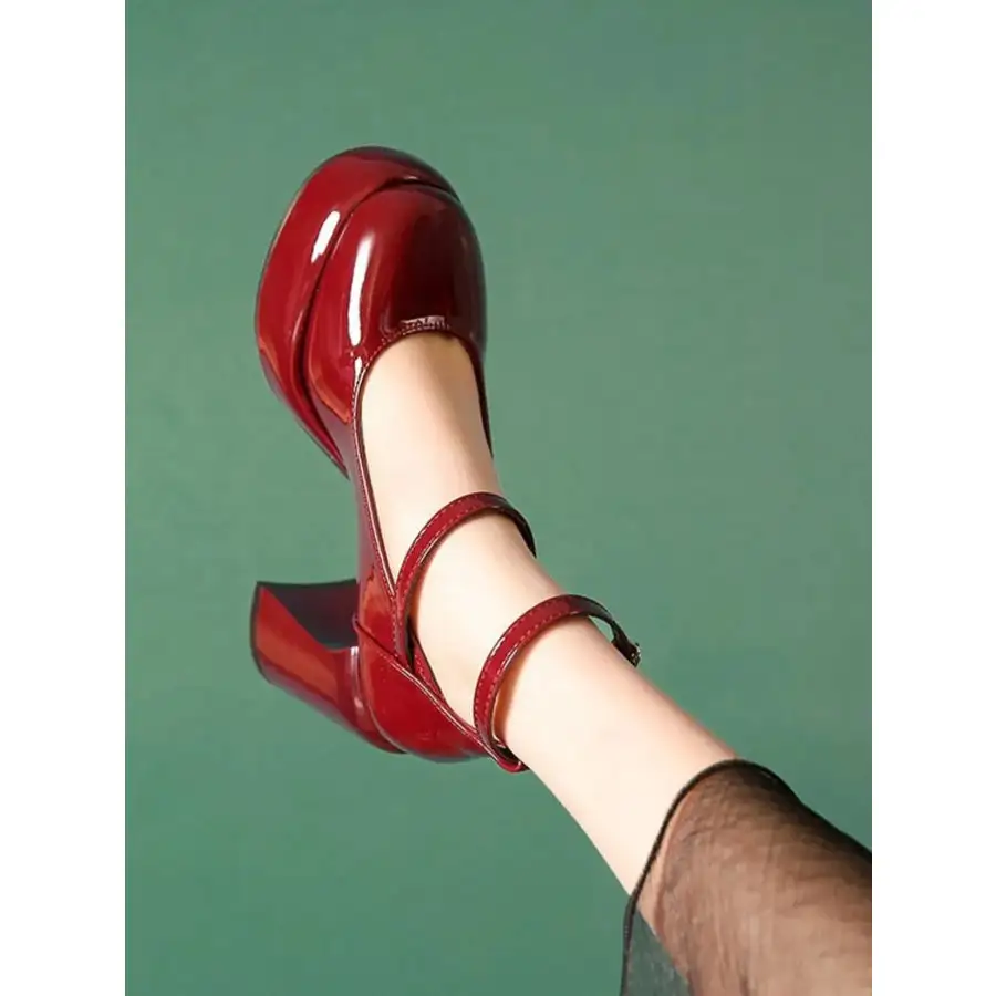 Patent Leather Mary Jane Platform Pumps