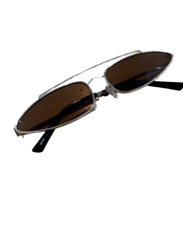 Slim Metal Cat Eye Sunglasses