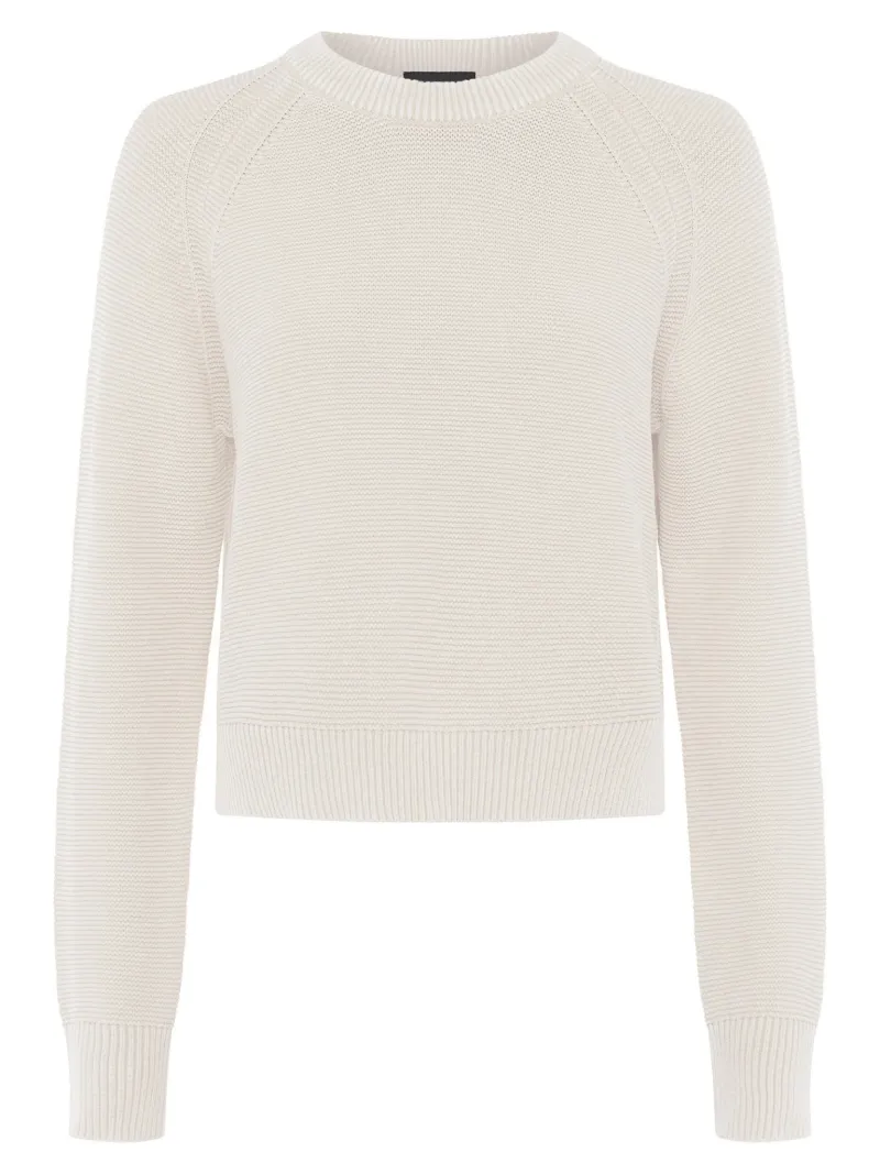 Low-Profile Soft Cotton Crew Neck Sweater