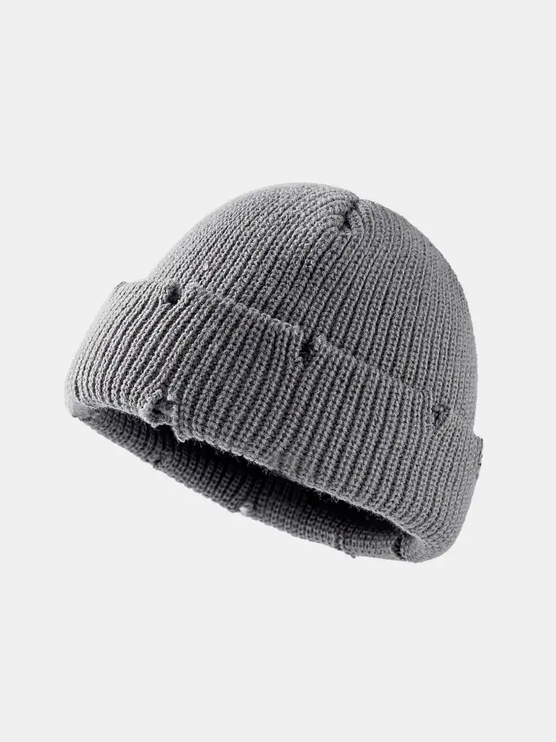Distressed Knit Casual Hat