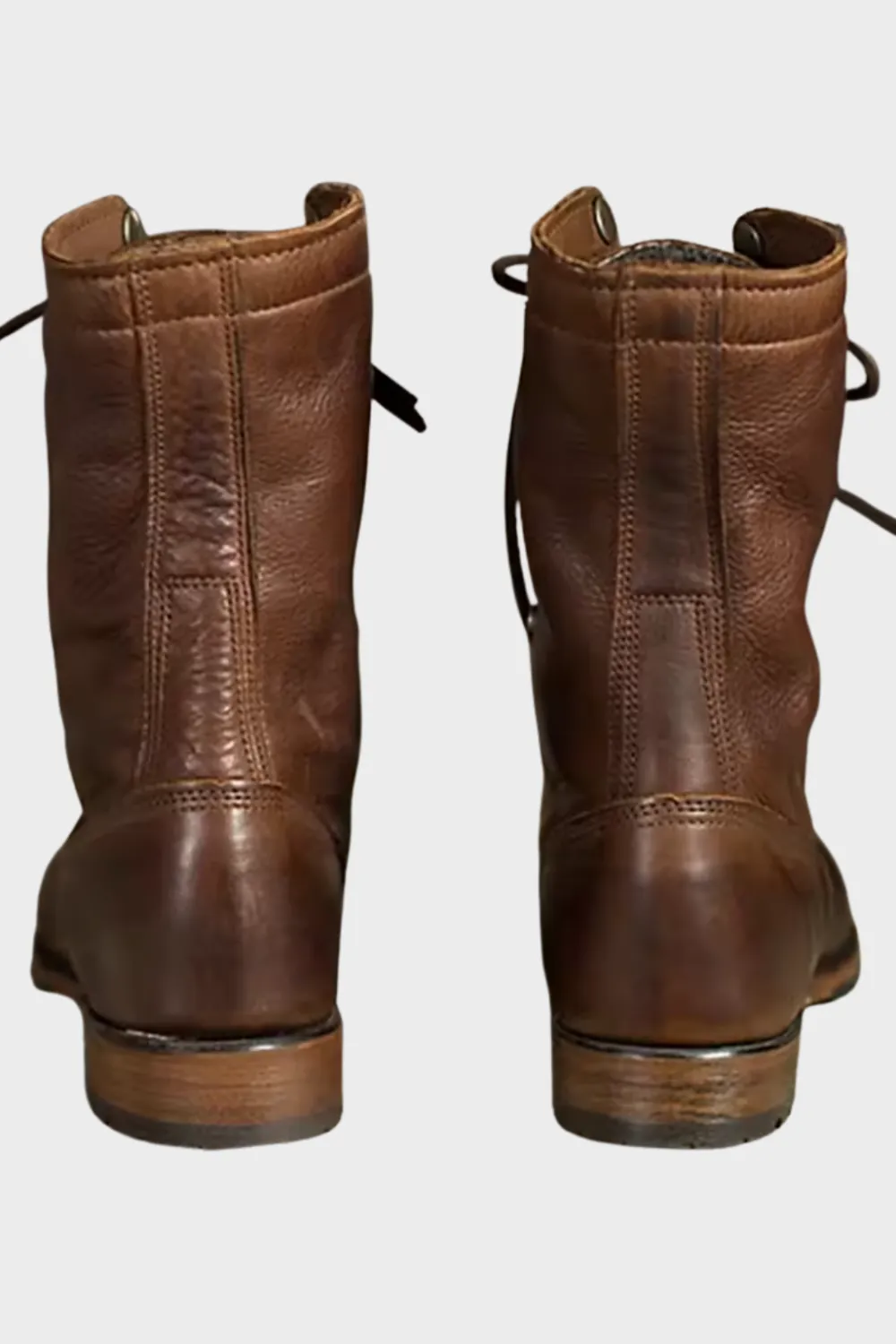 Leather Lace Up Ankle Boots
