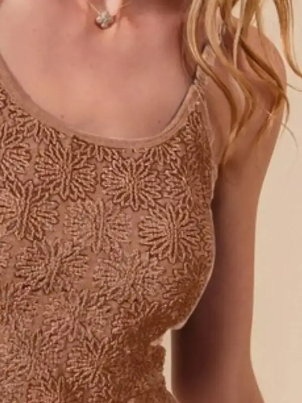 Polished Lace Floral Tank Top