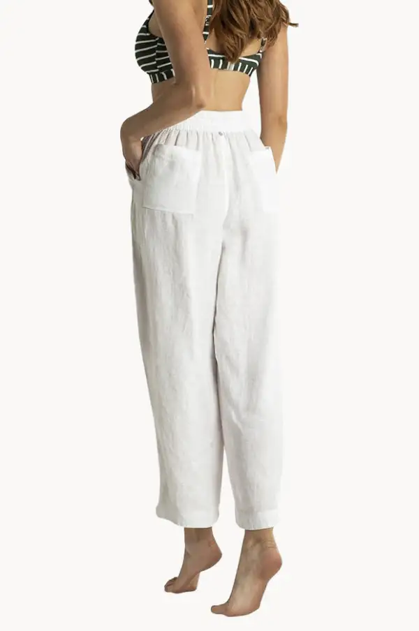 Linen Straight Leg Resort Pants