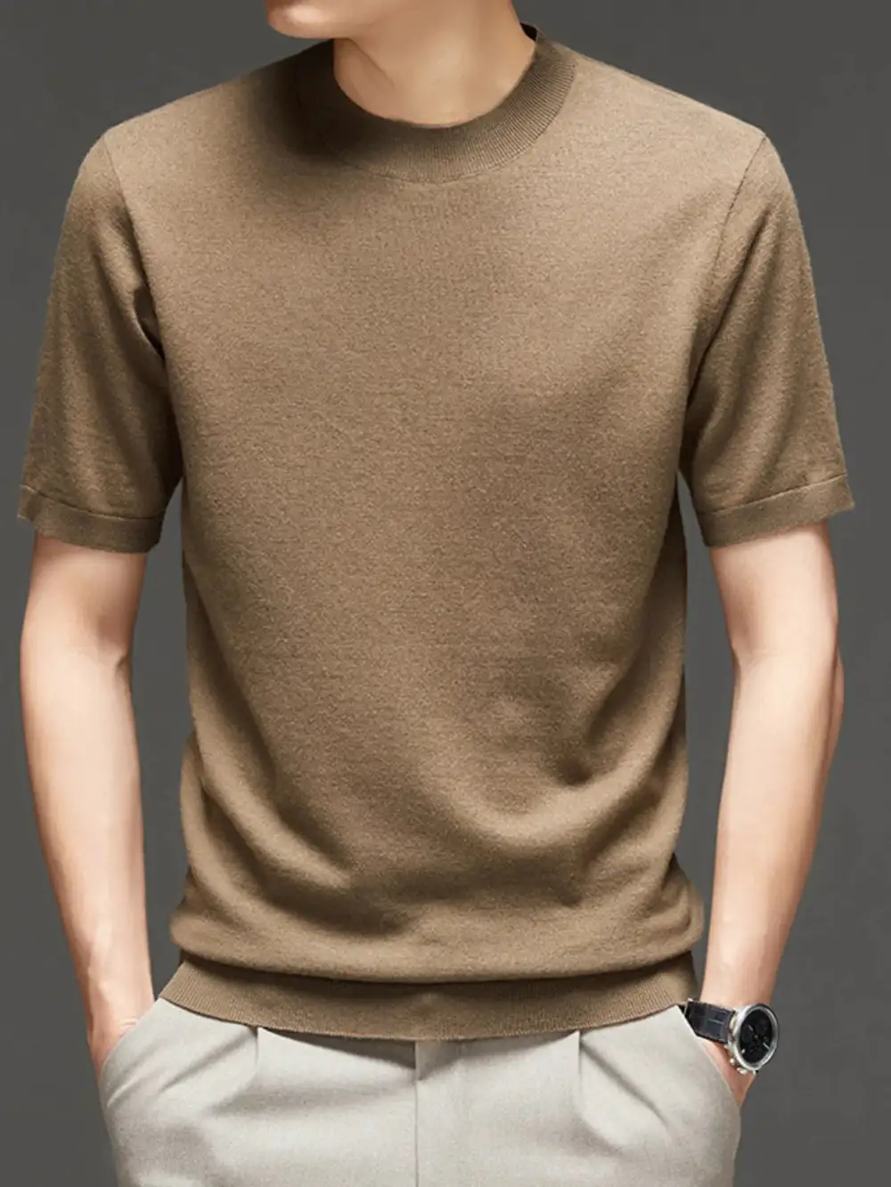 Round Neck Short Sleeve Top T-Shirt