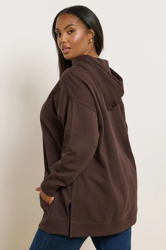 Chocolate Brown Hoodie detail 2