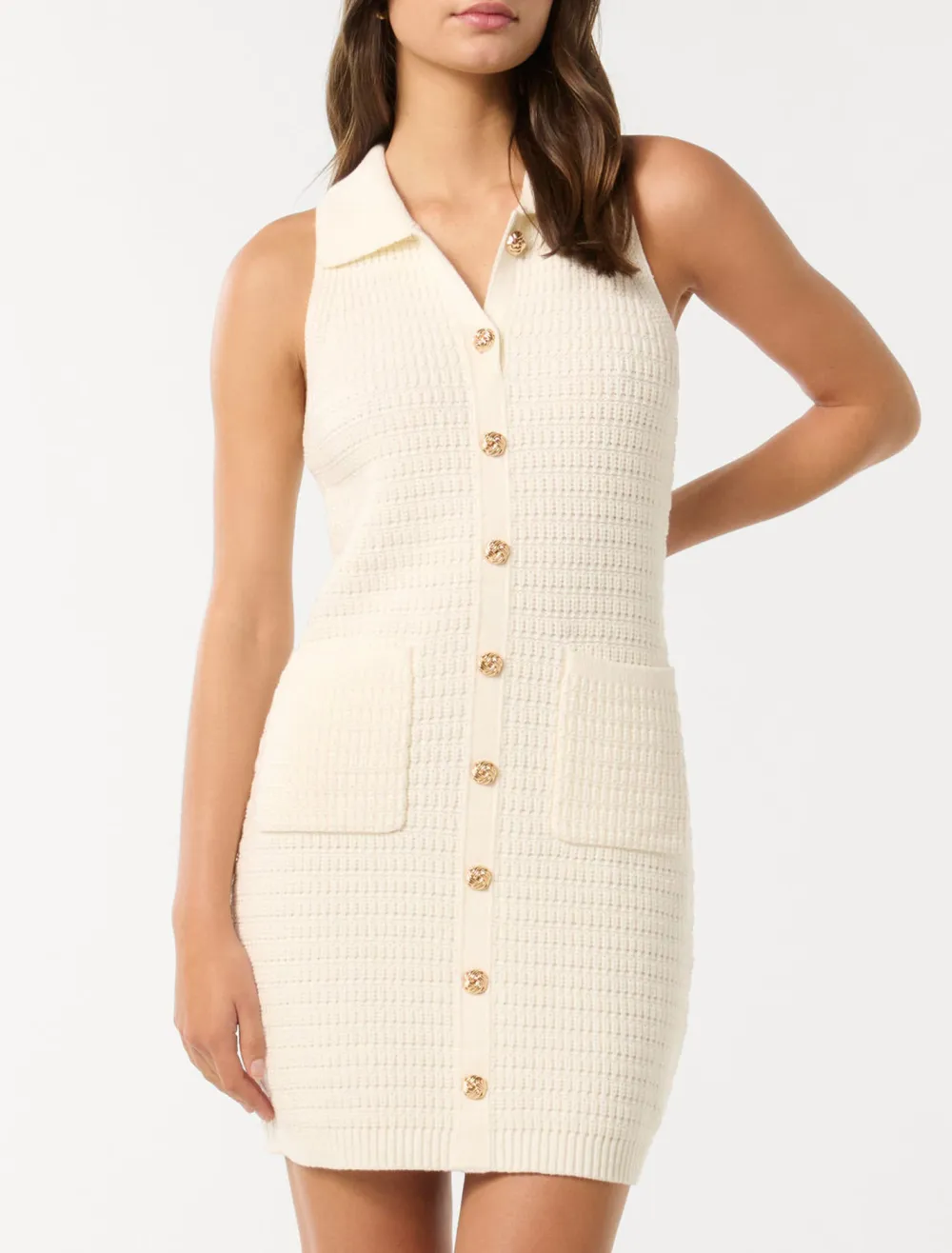 Textured Knit Mini Dress