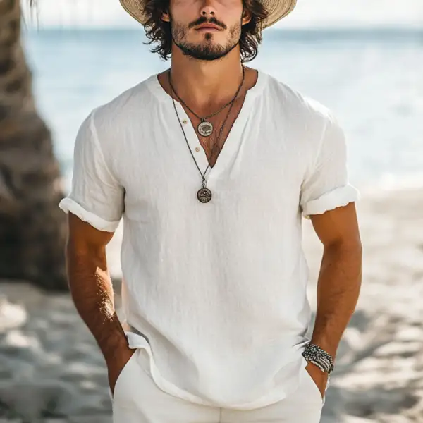 Cotton Woven Trim Tee