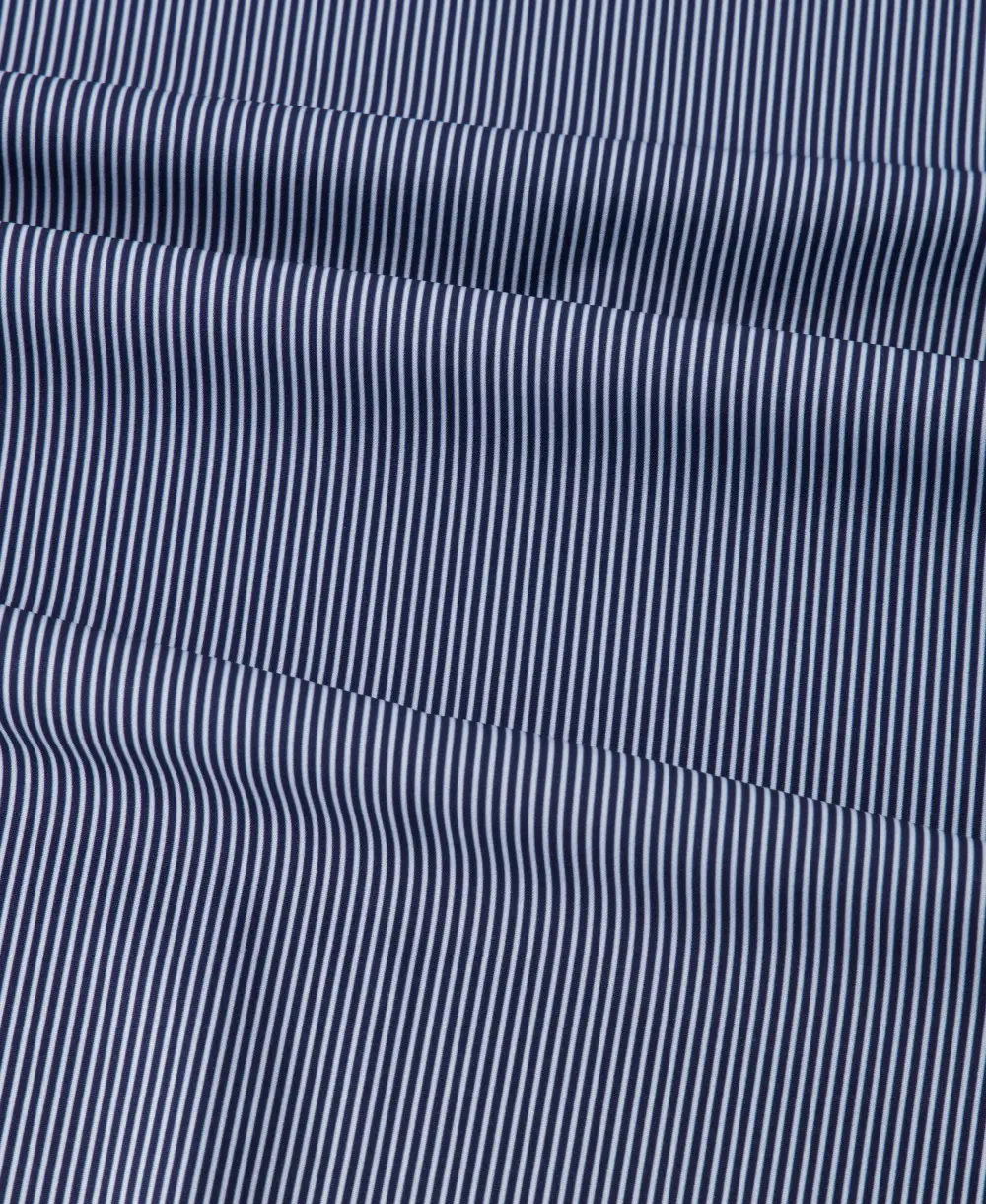 Striped Four-Way-Stretch Modern-Fit Men's Dress Shirt