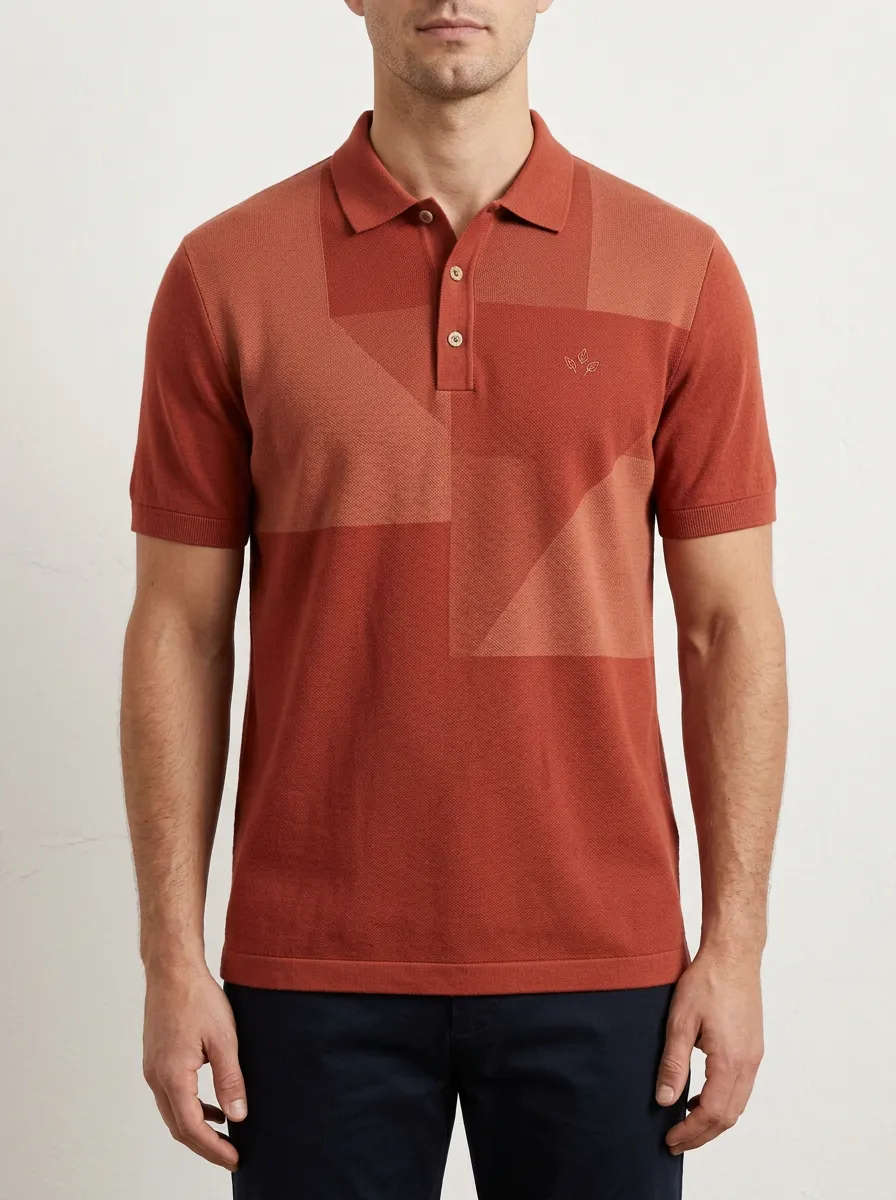 Minimal Geometric Men's Polo Shirt