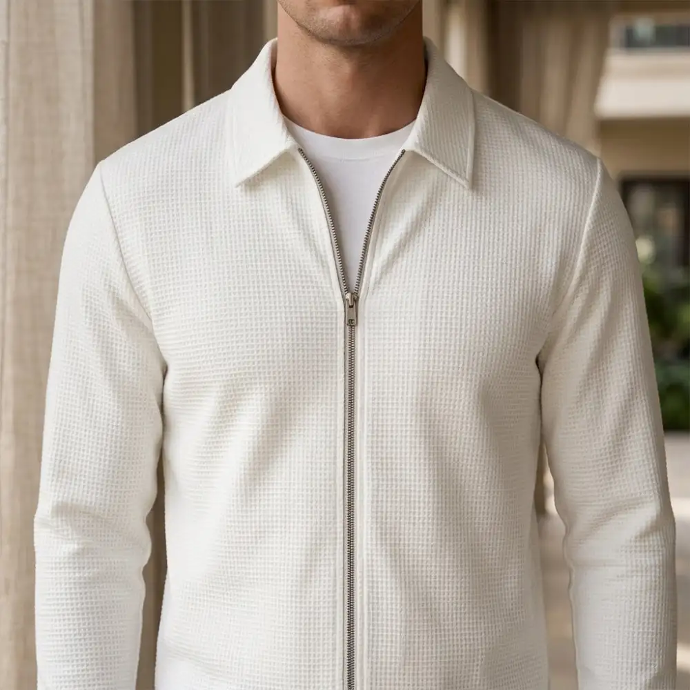 Waffle Zip-Front Jacket