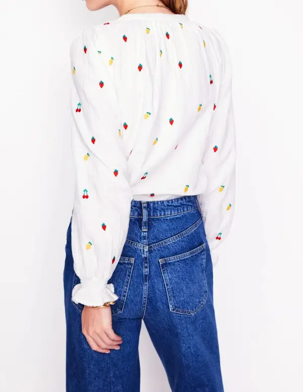 White Cherry - Print Blouse