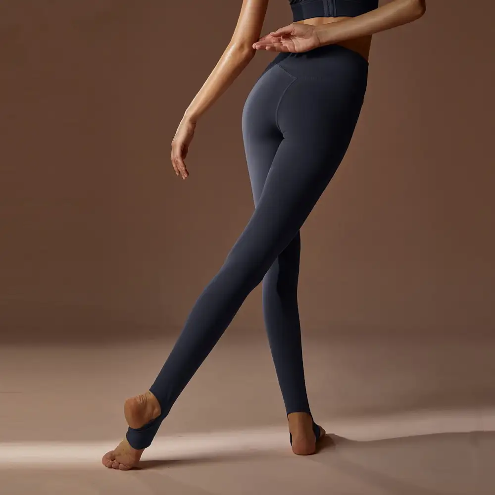 Stirrup High Waist Yoga Pants Running Fitness Seamless Sports Leggings
