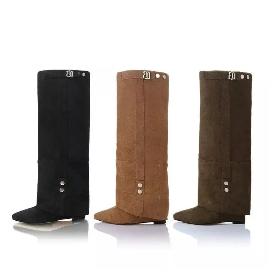 Resort Fresh Point Toe Block Heels Boots