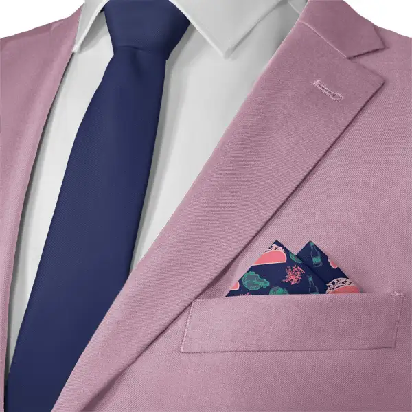 Polished Graceful Novelty Food And Drink Motif Pocket Square