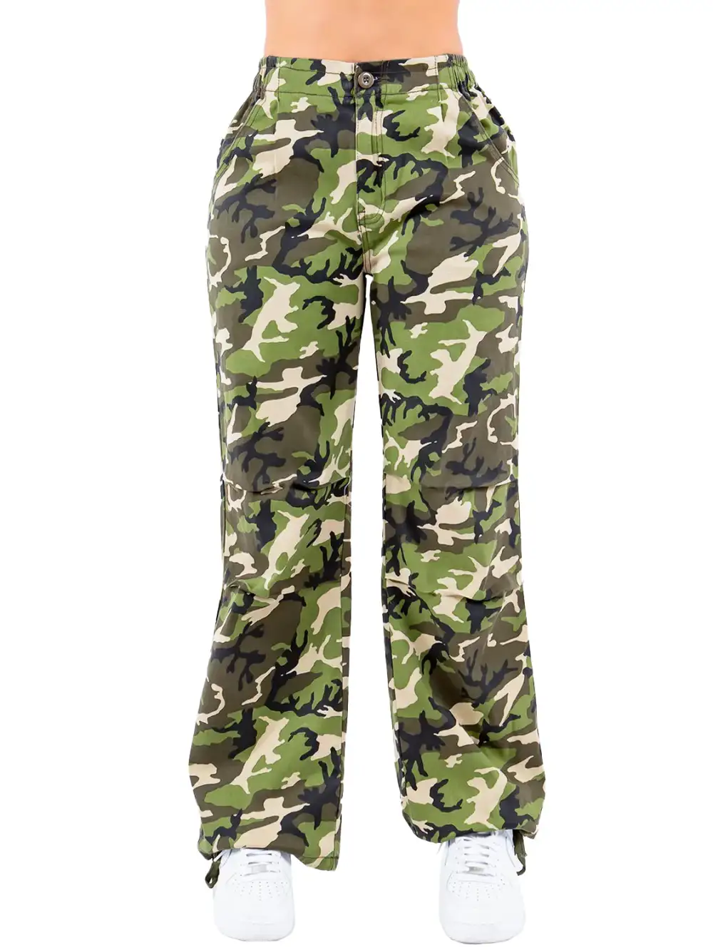 Women's Wide Leg Camouflage Jogger Pants