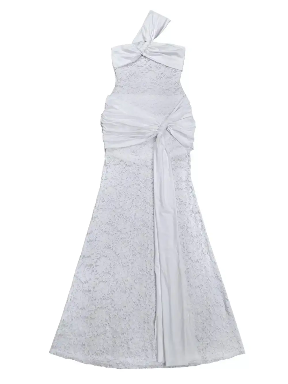 Lace One-Shoulder Maxi Dress
