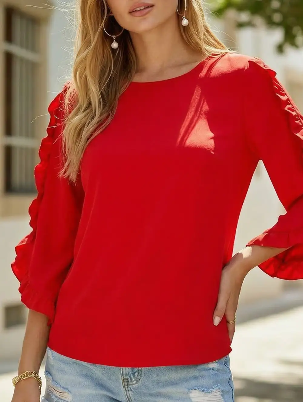 Chiffon Asymmetric Blouse