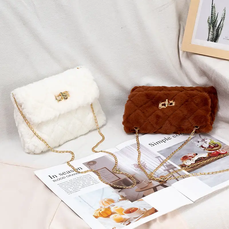 Chain Strap Embroidered Shoulder Bag