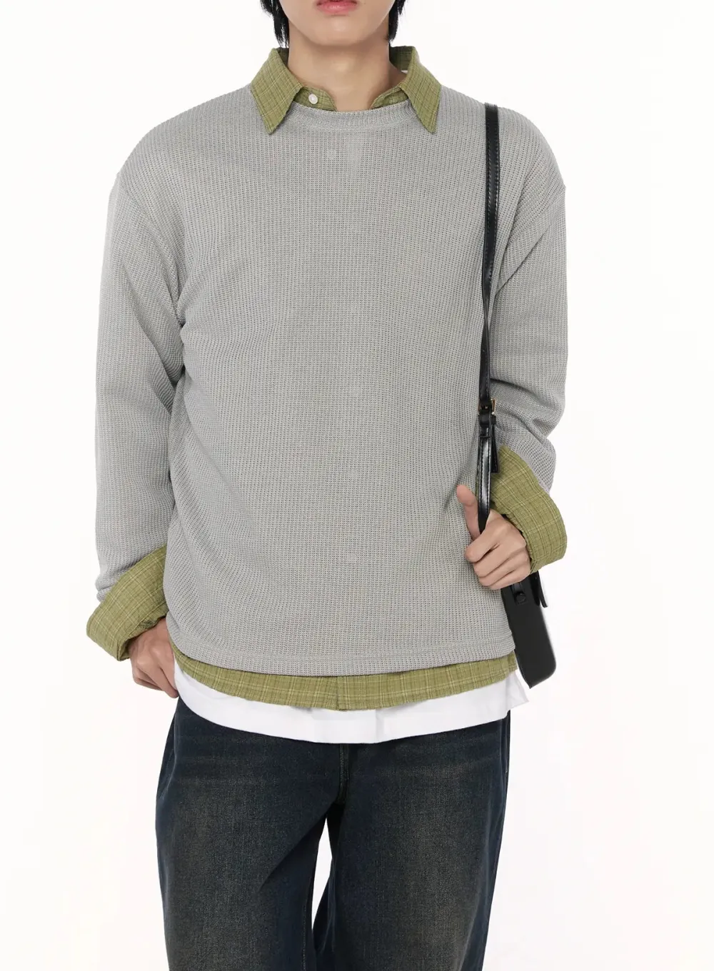 Men's Waffle Knit Crewneck T-Shirt