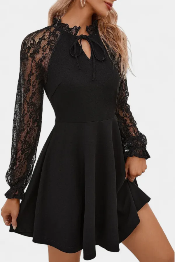 Floral-Lace Mini Dress