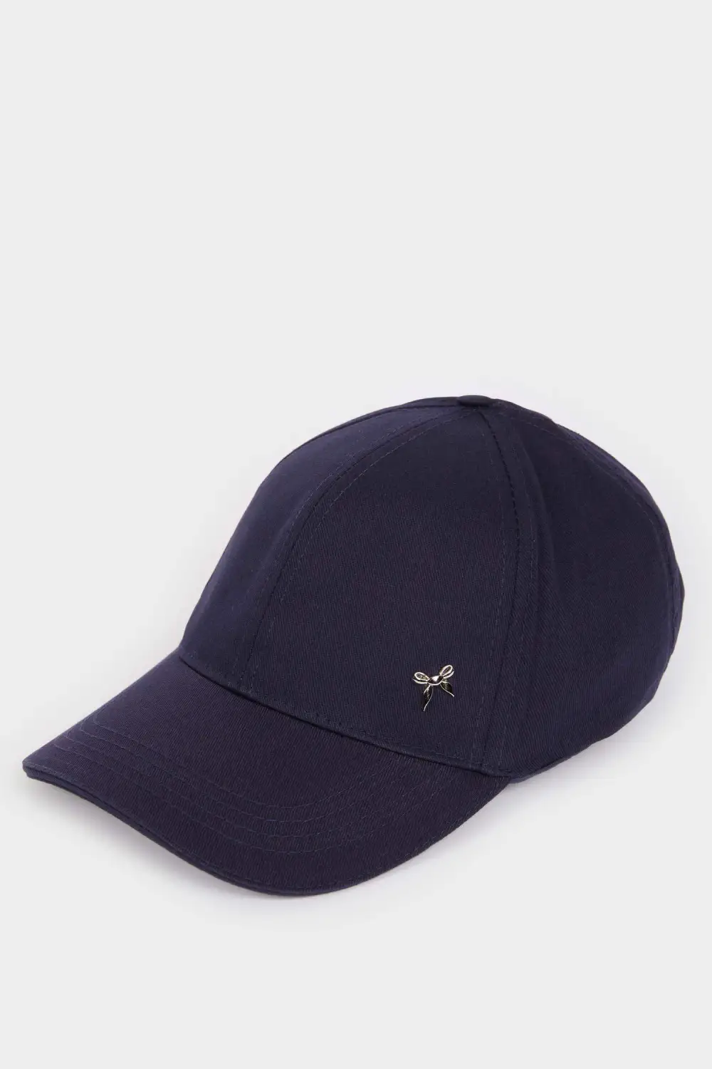 Metallic Bow-Decorated Baseball Cap