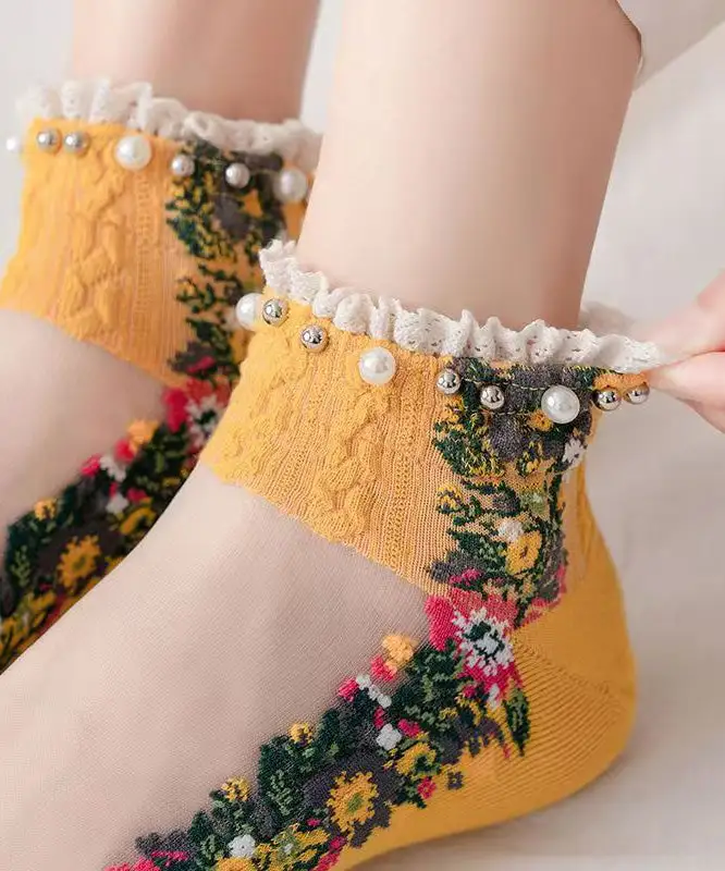 Japanese Korean Pearl Socks