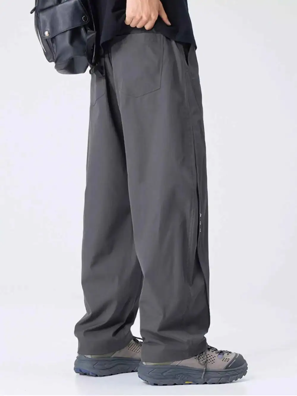 Relaxed Drawstring Wide Leg Pants
