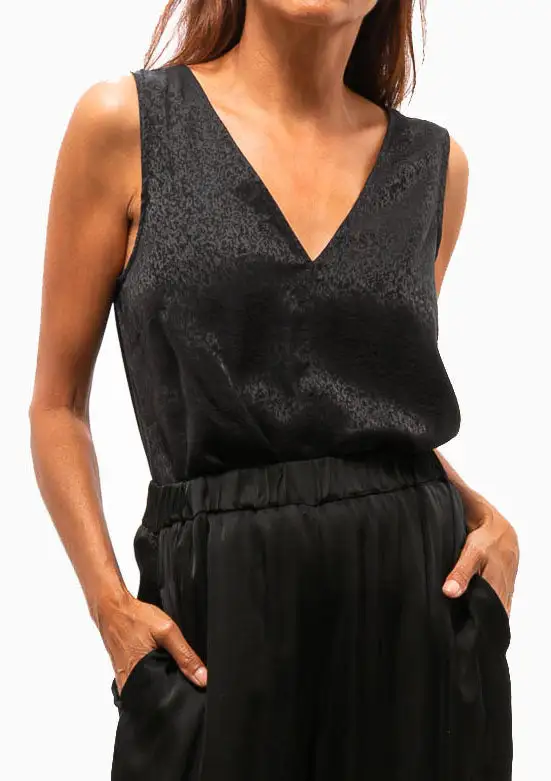 Silk Jacquard Tank Top