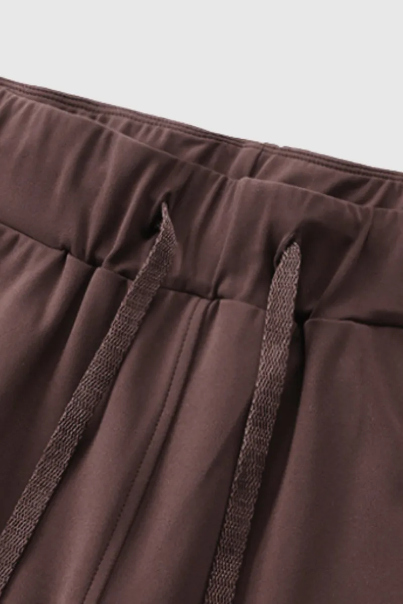 Drawstring Pocketed Running Capri Trousers